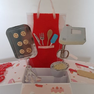 Carte pop-up avec boîte de cuisson*Joyeux anniversaire pop-up*Félicitations*Bravo*Fête des mères*pop-up fille*Anniversaire*Saint-Valentin