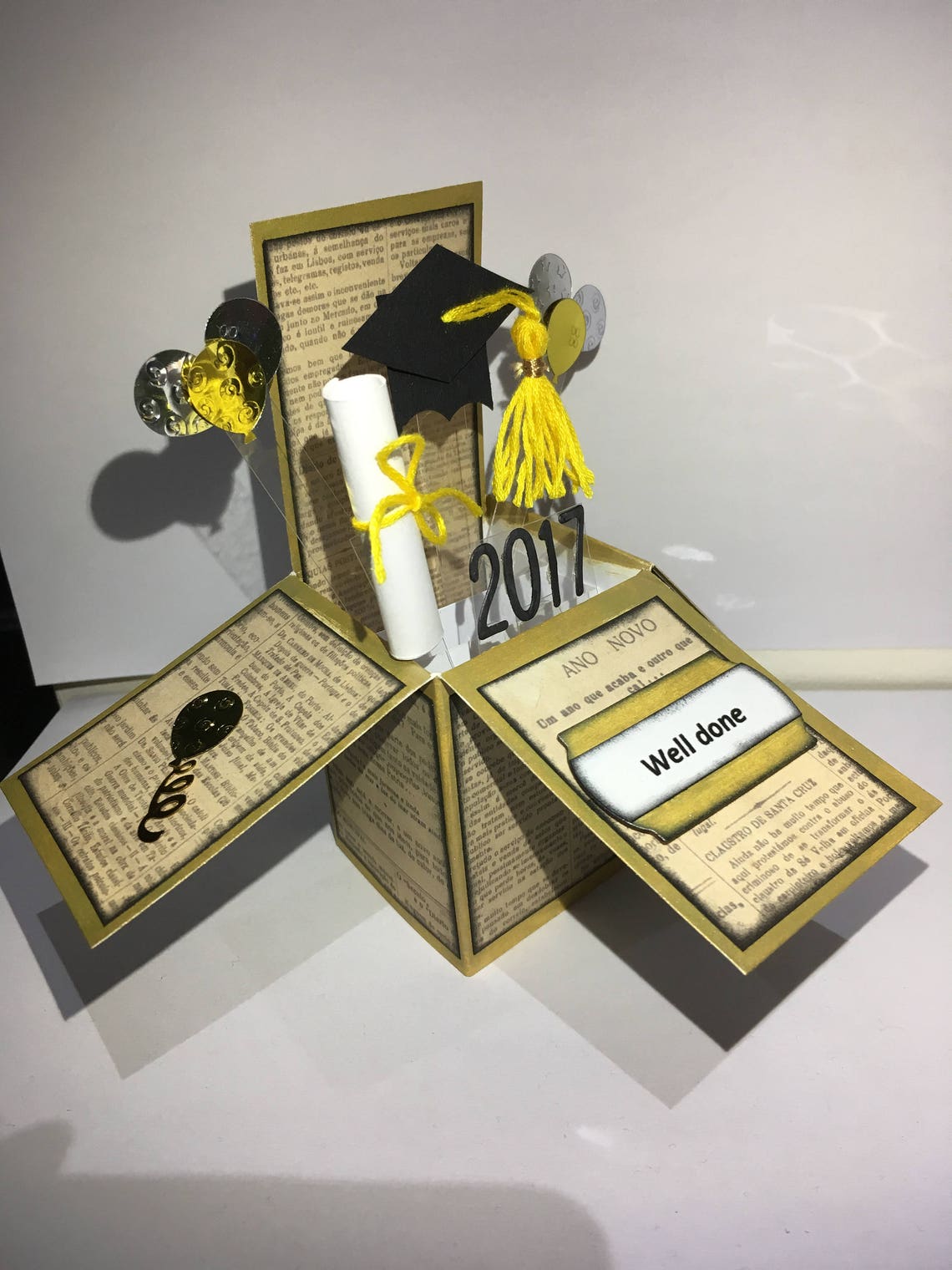 Graduation Pop up Box Cardwell Done Pop up Card - Etsy