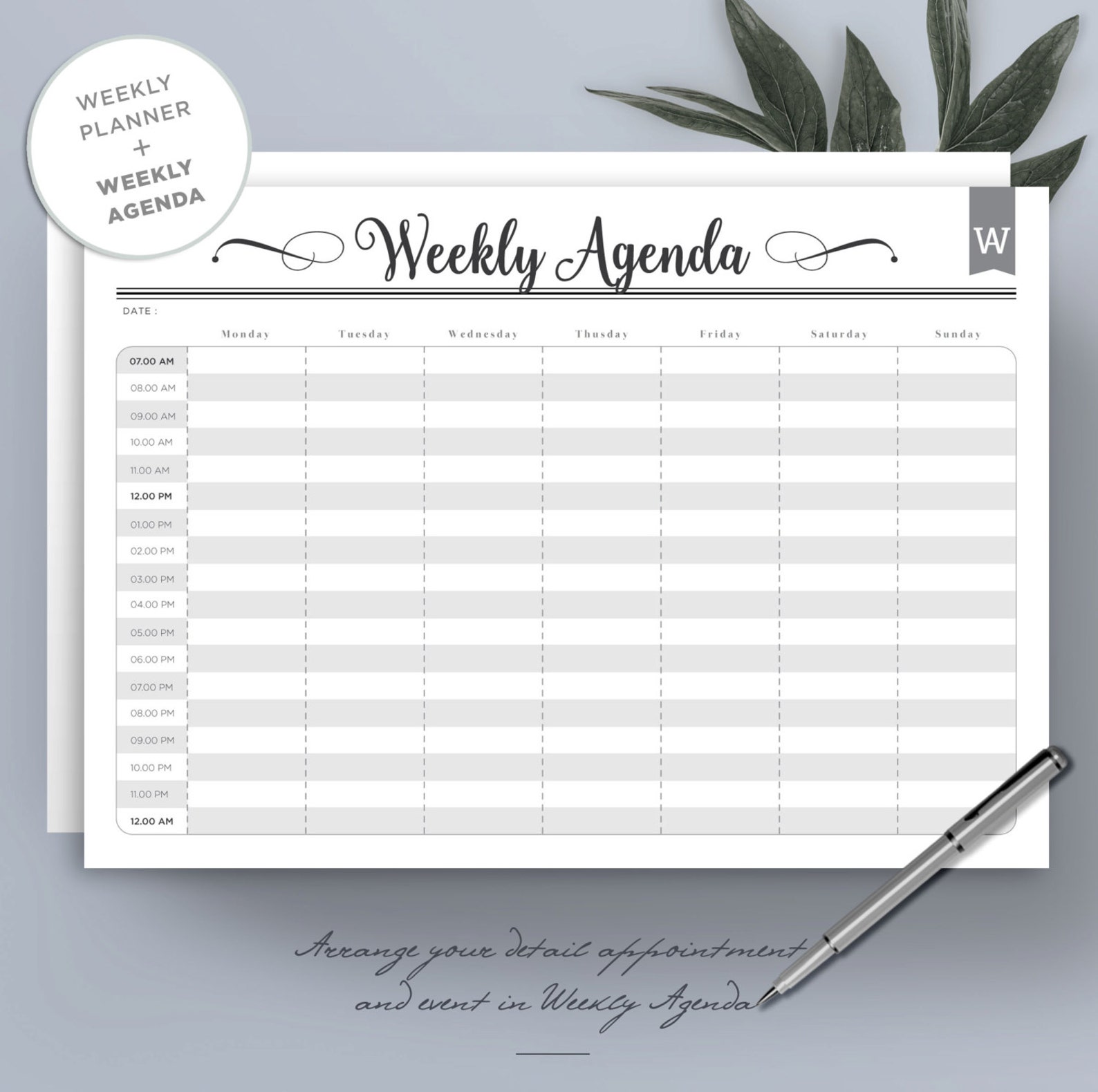 Weekly Planner Week Planner Productivity Planner Work Etsy