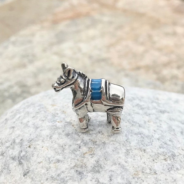 DHL Mail Santorini Donkey Bead, Silver Symbol, Santorini Charm, Greece Silver Bead,   Summer time Charm Fits Pandora Bracelet, Perfect Gift