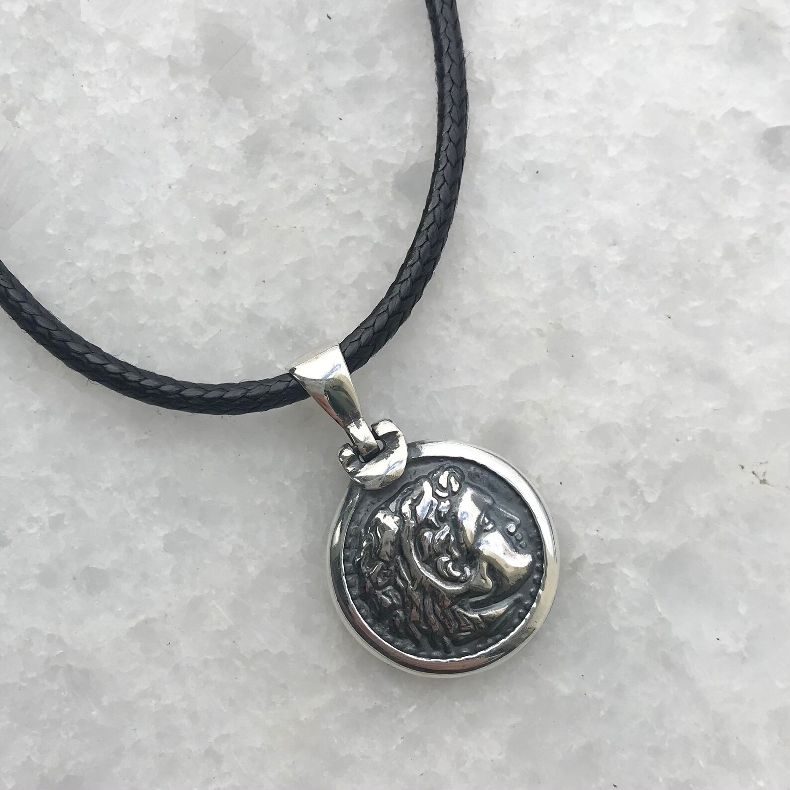 Hercules Pendant Greek Silver Pendant Greek Mythology Etsy