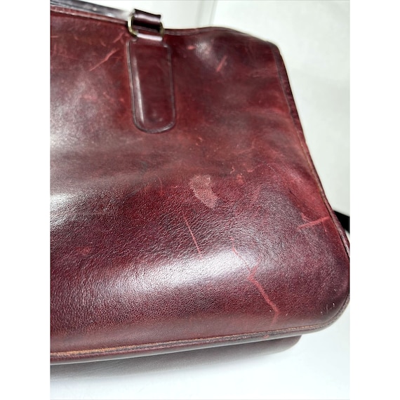 Coach Bonnie Cashin Slim Maroon Leather Briefcase… - image 10