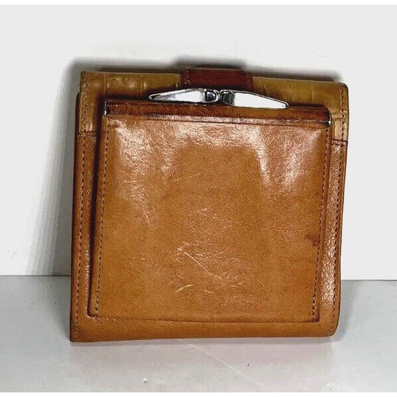 Brighton Vintage Extra Large Brown Leather Kisslo… - image 2