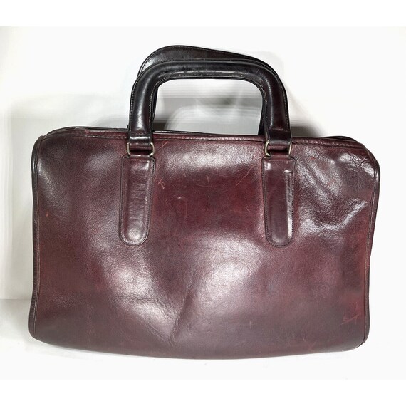 Coach Bonnie Cashin Slim Maroon Leather Briefcase… - image 2