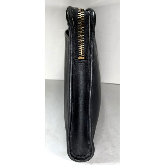 Laura USA Vintage Black Leather Zip Attache - image 9