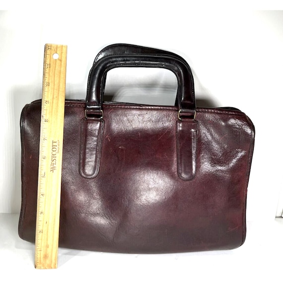 Coach Bonnie Cashin Slim Maroon Leather Briefcase… - image 4