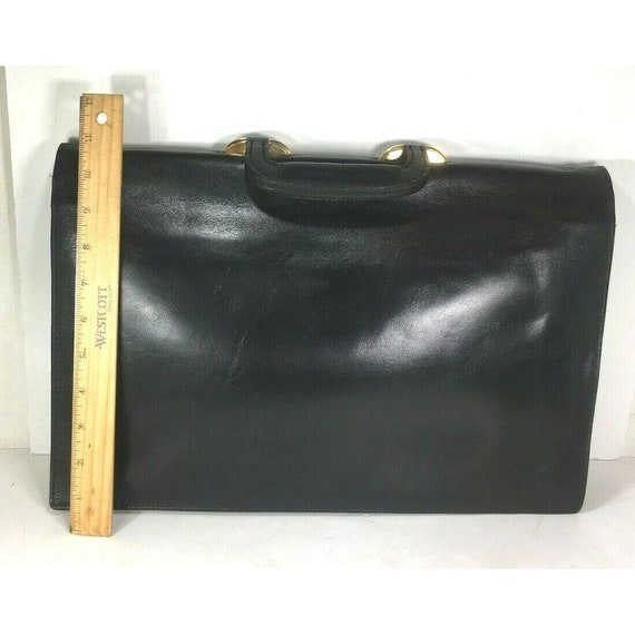 Lodis Vintage Meek’s Luggage Mens Black Leather A… - image 7