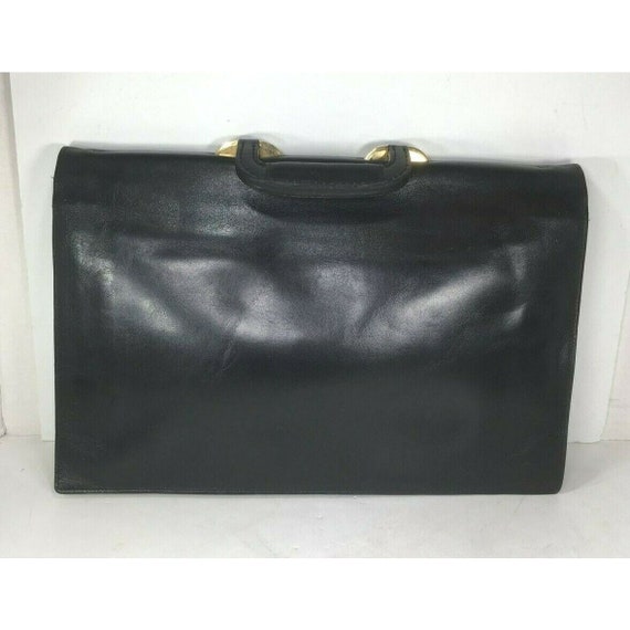 Lodis Vintage Meek’s Luggage Mens Black Leather A… - image 2