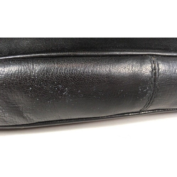 Carlotta Vintage Black Leather Shoulder Bag Chain… - image 9