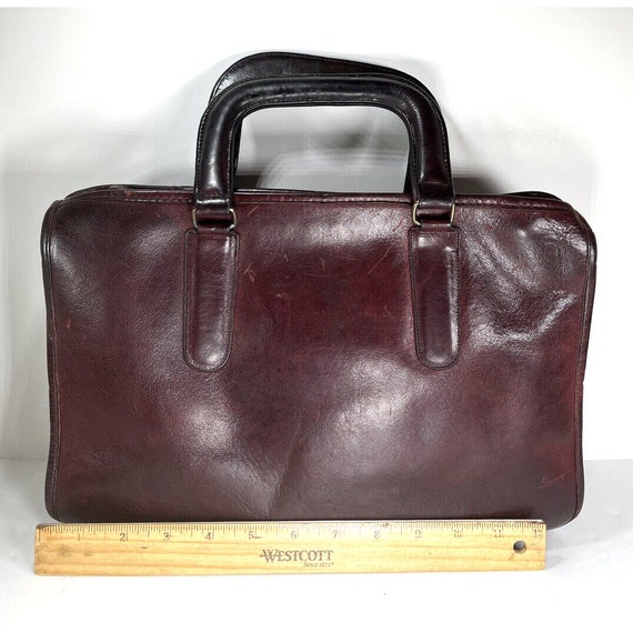 Coach Bonnie Cashin Slim Maroon Leather Briefcase… - image 5