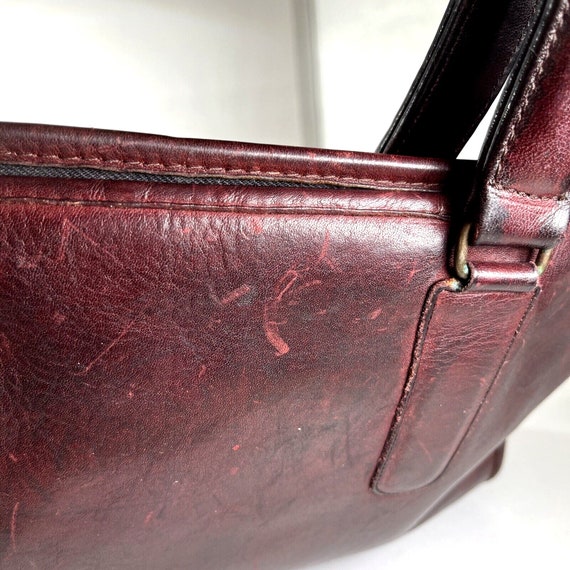 Coach Bonnie Cashin Slim Maroon Leather Briefcase… - image 9