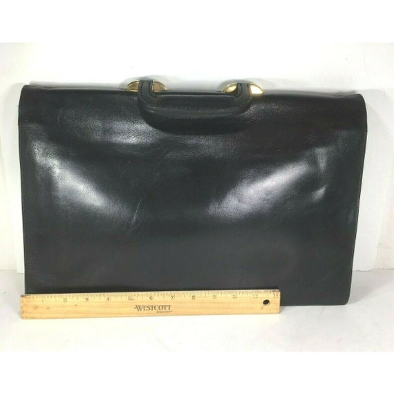 Lodis Vintage Meek’s Luggage Mens Black Leather A… - image 6