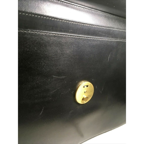 Lodis Vintage Meek’s Luggage Mens Black Leather A… - image 10