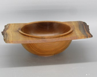 Cherry bowl with natural edge