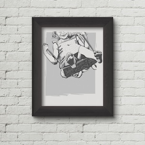 Girl on Swing Illustration Print