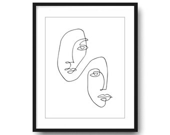 Abstract Line Art Etsy