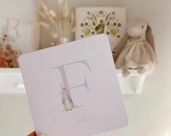 New Baby Peter Rabbit Initial Card