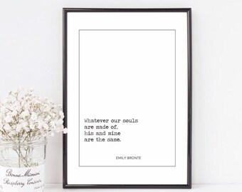 Withering Heights Quote Print, Emily Bronte