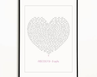 ABCDEFU Song Lyrics,  Gayle break up lyrics Print