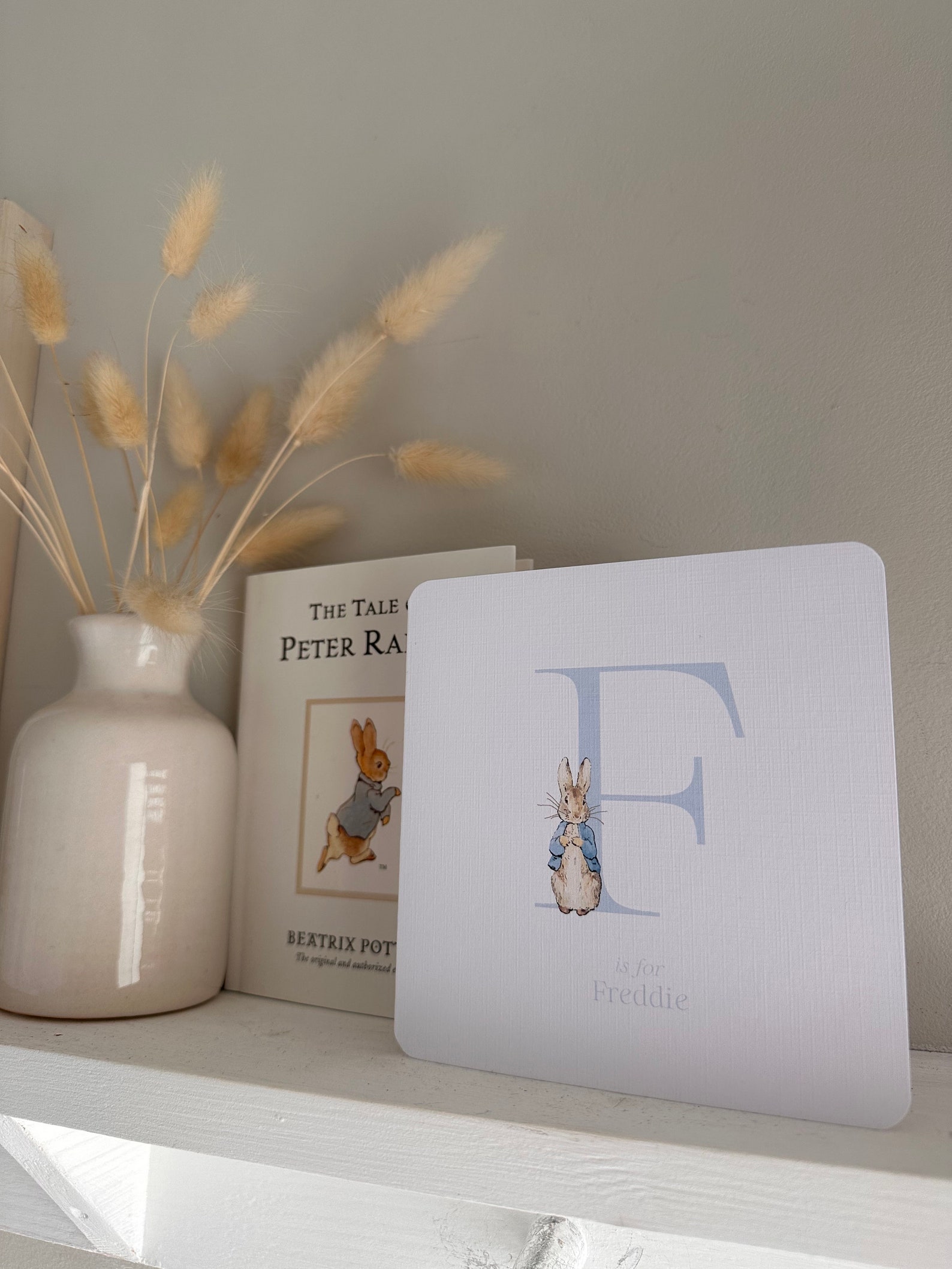 New Baby Peter Rabbit Initial Card - Etsy