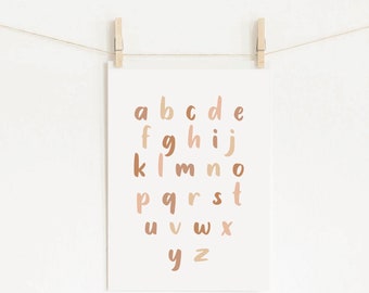 Neutral Nursery Alphabet Print