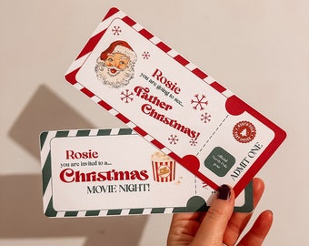 Personalised Christmas Tickets, Family Gift Idea, Stocking Filler Ideas