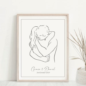 Personalisierter Paar Druck, Valentinstag Geschenk