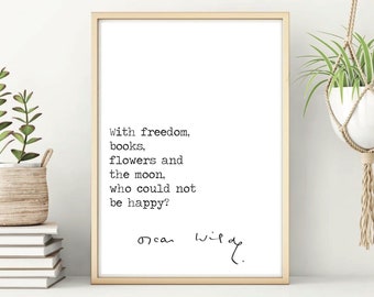 Oscar Wilde Literary Print, Famous Quotes, Wall Art, Home Decor