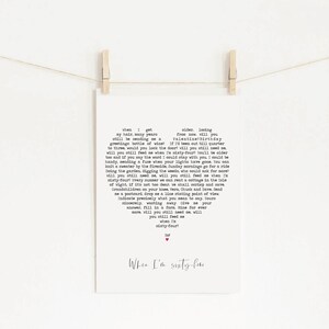 When I’m 64, the Beatles Lyric Print - Etsy
