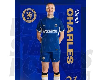 Chelsea Women FC Charles 23/24 Headshot Poster - Officially Licensed Product A3 / A4