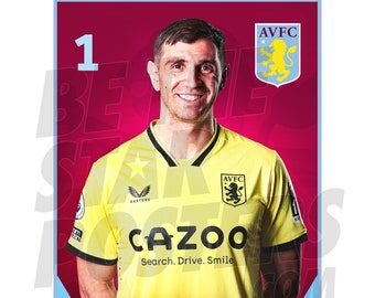 Aston Villa FC Martinez 22/23 Headshot Poster - Officially Licensed Product A4 / A3 + Framed Option