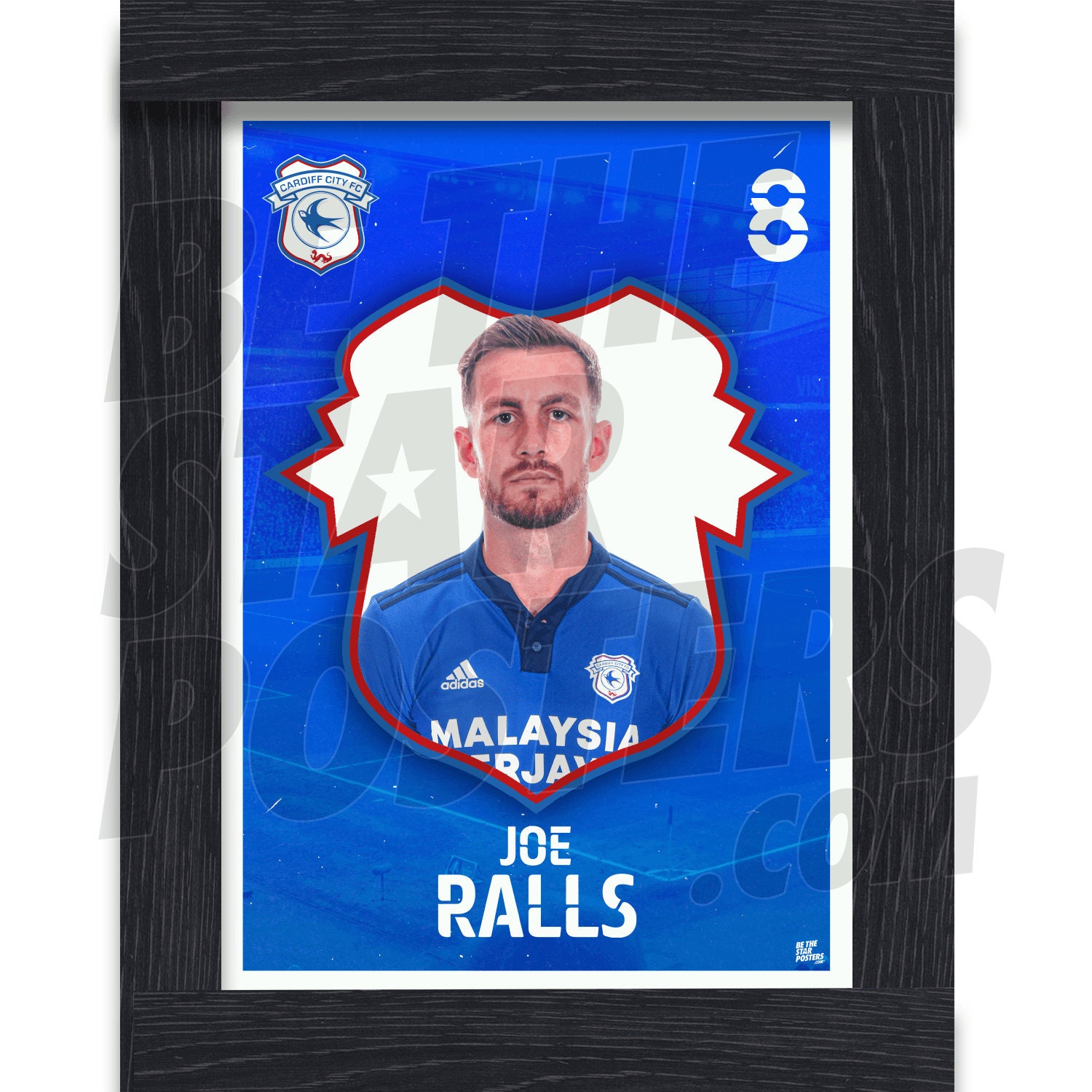 Cardiff City FC Ralls 21/22 Headshot Poster Officially 