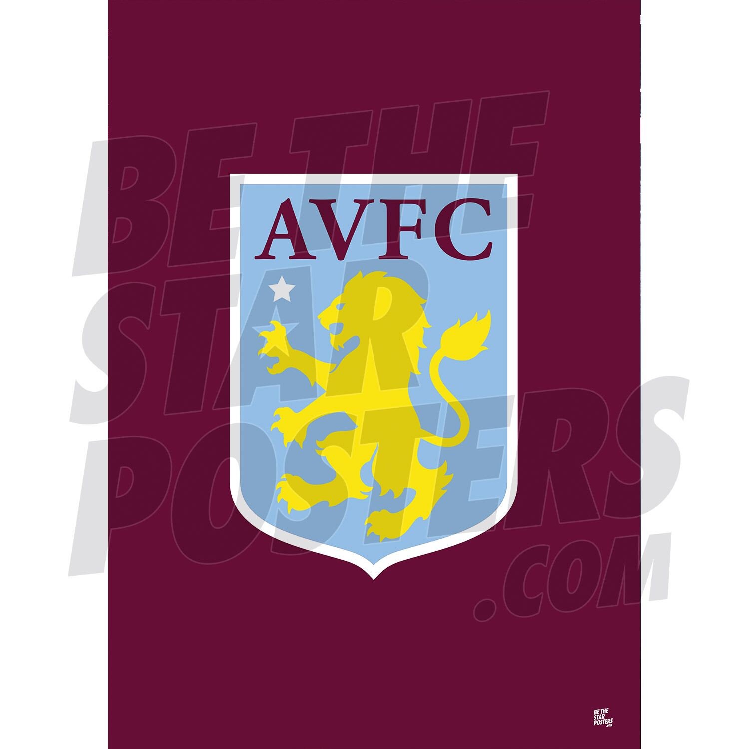Aston Villa Flagge 5x3 Fuß - Offizielle Premier League Fahne