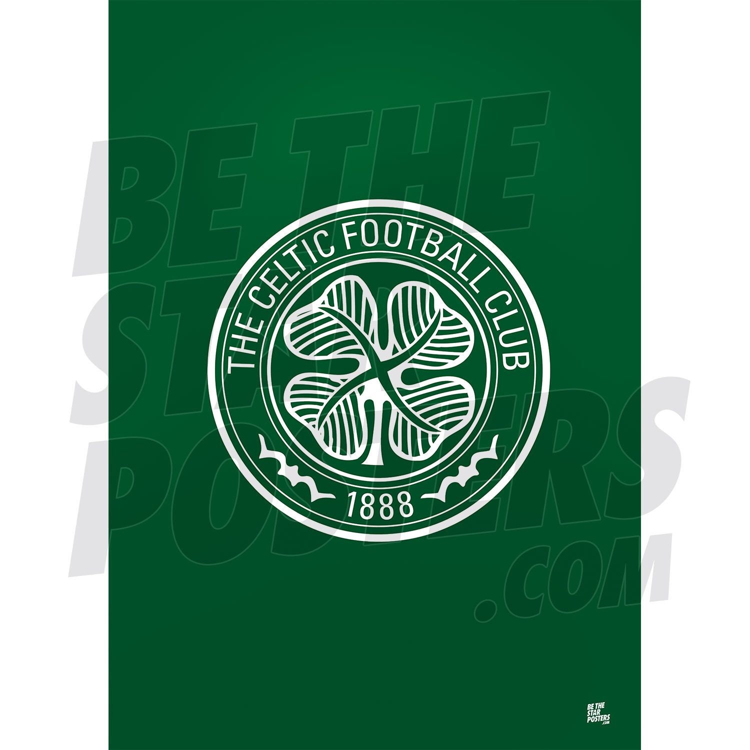 Glasgow Celtic You'll Never Walk Alone Club Crest Logo Poster