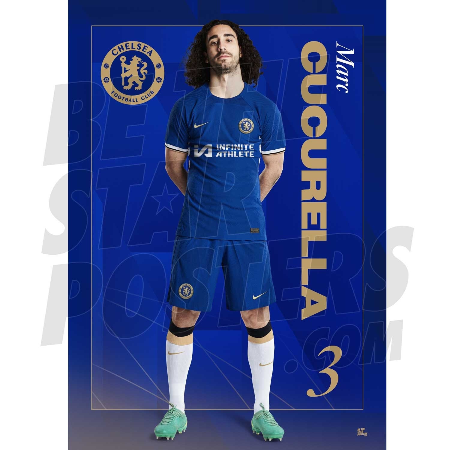 Chelsea FC Cucurella 23/24 Headshot Poster - Officially Licensed