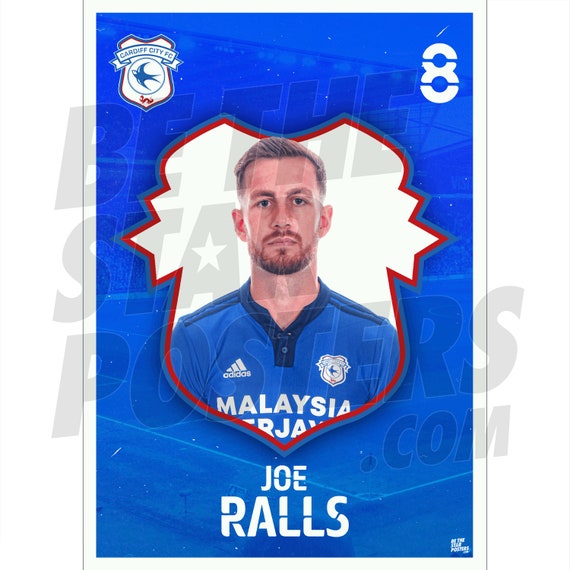 Cardiff City FC Ralls 21/22 Headshot Poster Officially 