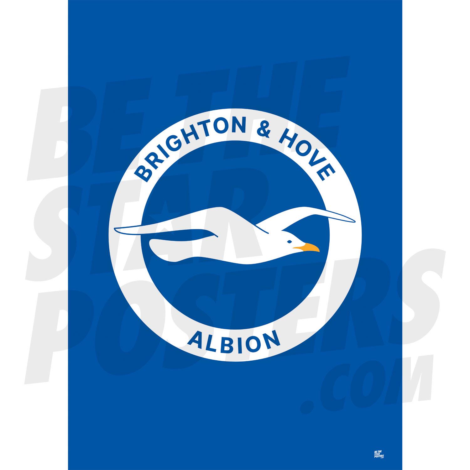 Brighton & Hove Albion FC Crest Poster - Officially Licensed