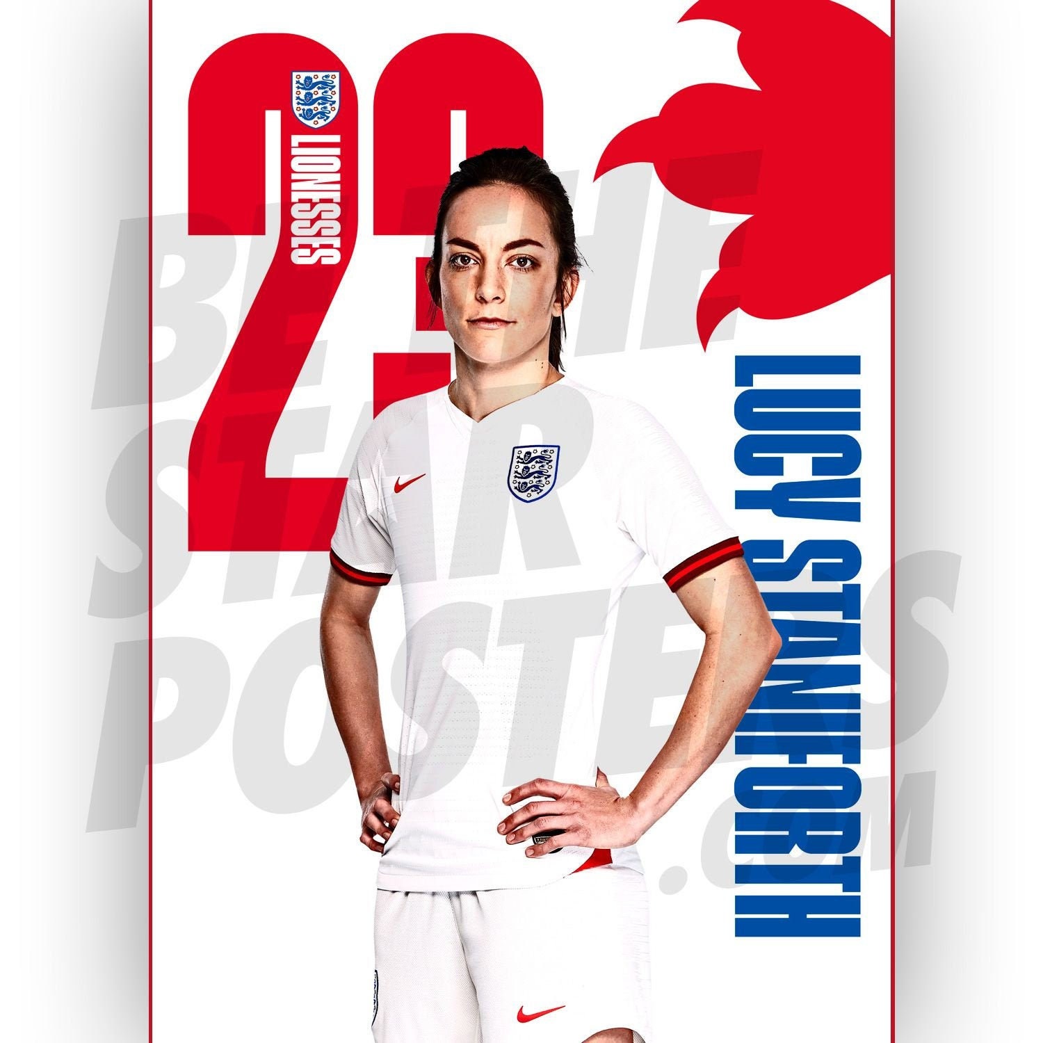 England Lionesses Women's Football Team 20/21 Headshot - Etsy UK