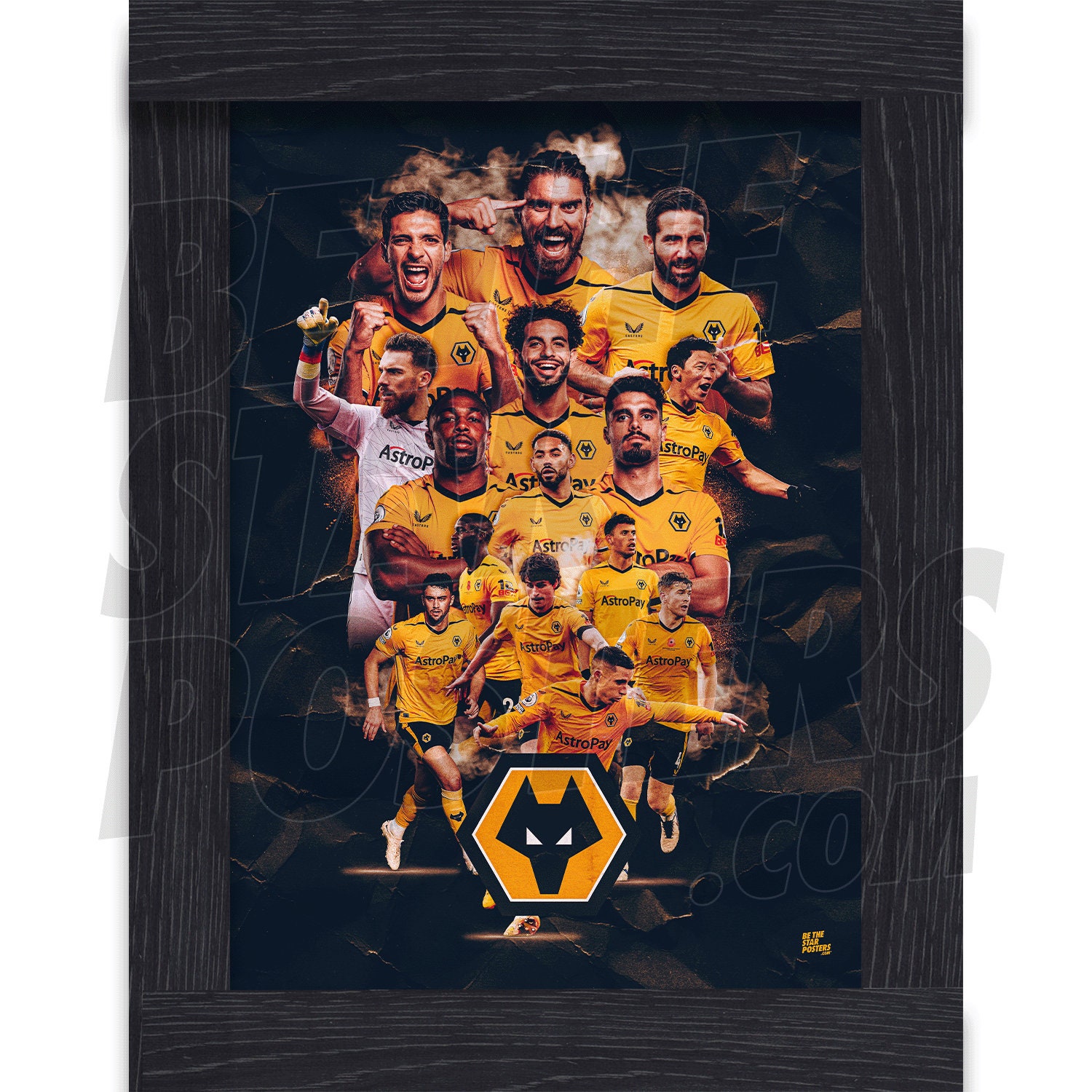 Wolverhampton Wanderers FC Player Montage 22/23 Poster - Officially ...