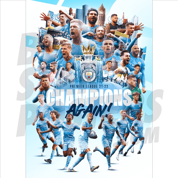 Manchester City スターリング ポスター（額縁付き） Manchester City – Pyramid International