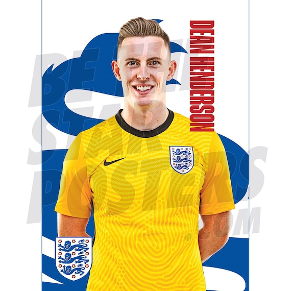 England Men's Football Team Dean Henderson 21/22 Headshot Poster  Officially Licensed Product A4 A3 Framed Option