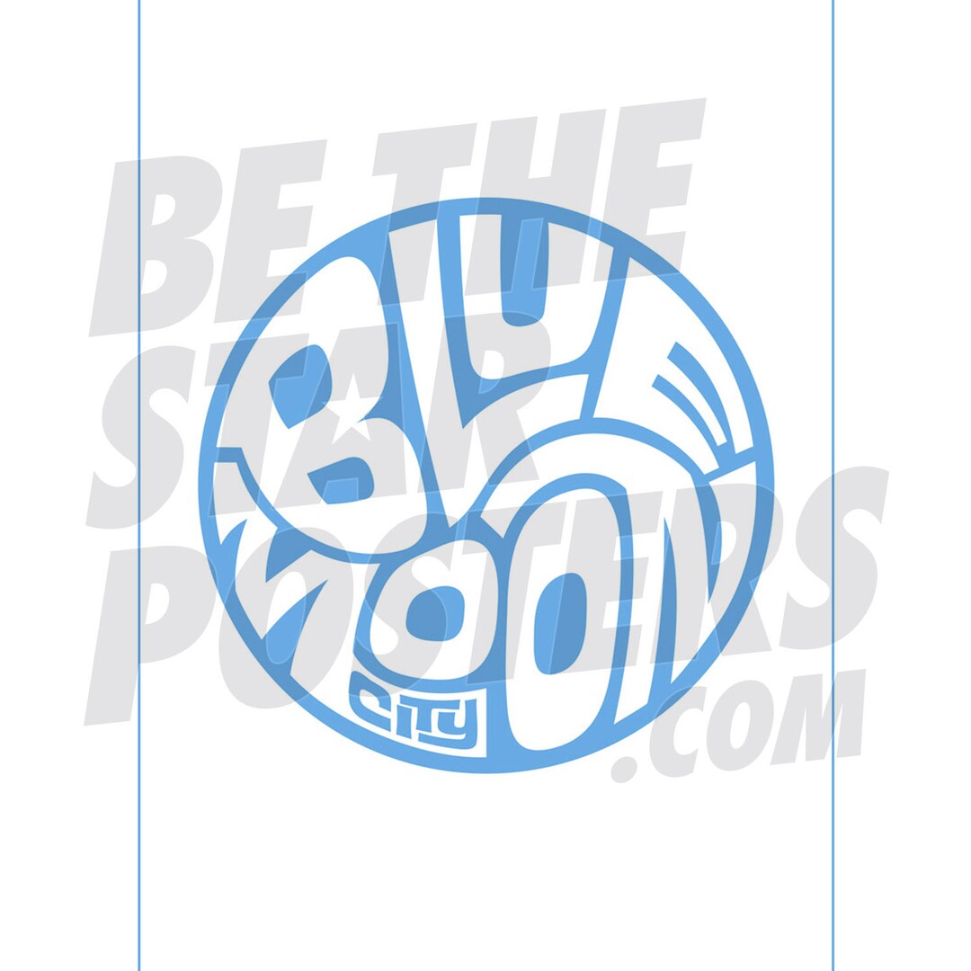 Manchester City FC Blue Moon Poster Officially Licensed Product A4/A3