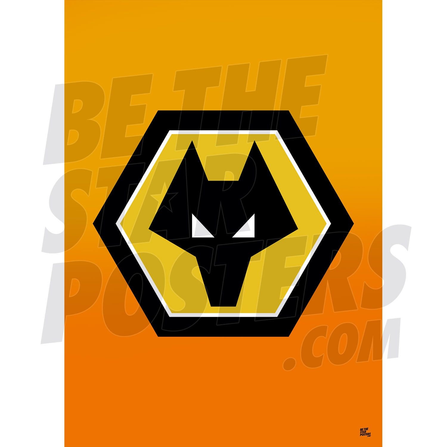 Wolverhampton Wanderers FC Crest Poster Officially Licensed Etsy UK