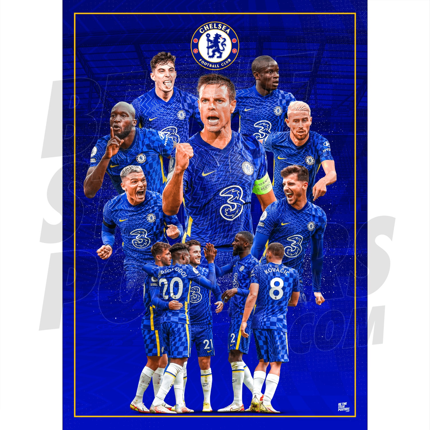 Chelsea FC 21/22 Montage Poster Officially - Etsy