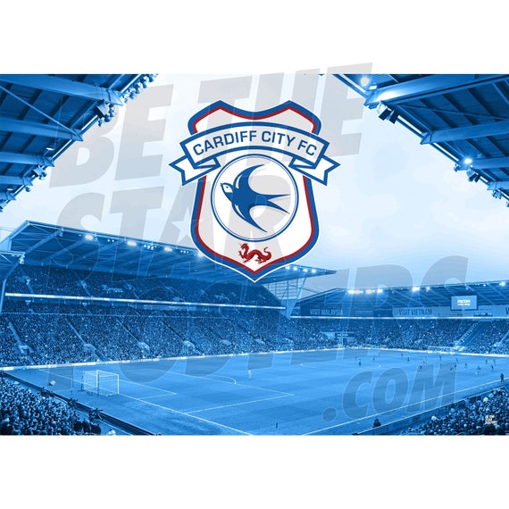 Cardiff City FC Crest Poster Officially Licensed Product A4 