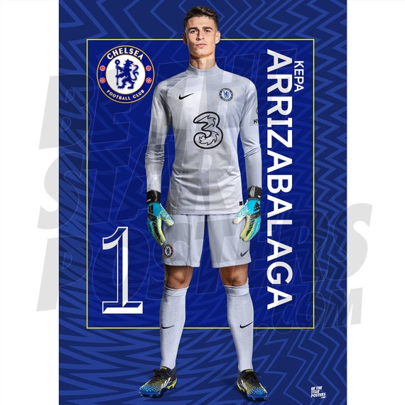 Bienes fluctuar Contratado Chelsea FC Kepa Arrizabalaga 21/22 Headshot Poster Producto - Etsy España