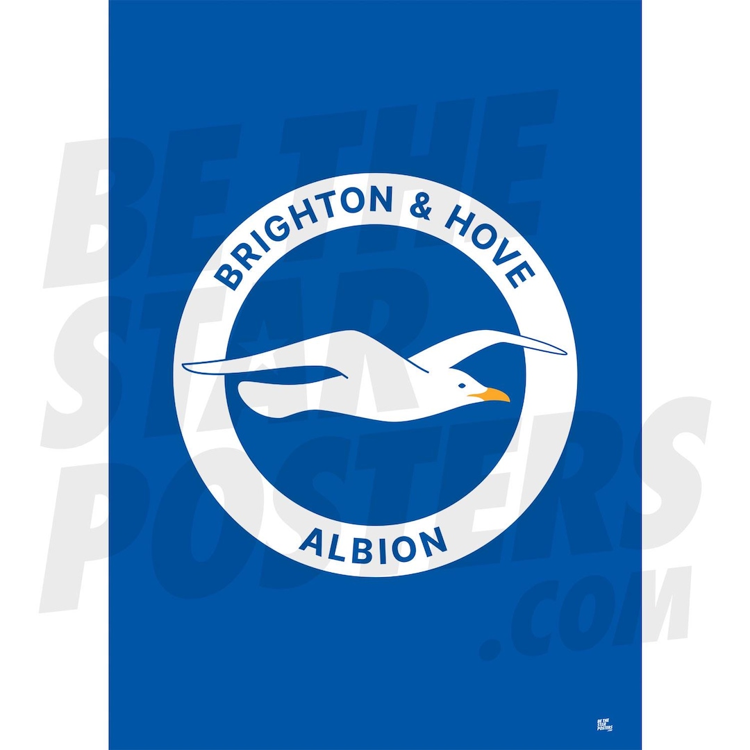 Brighton Hove Albion FC Crest Poster Officially Licensed
