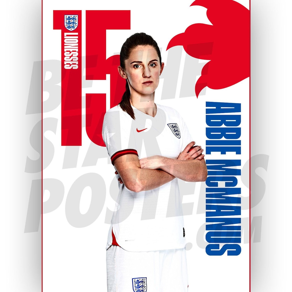 England Lionesses Women's Football Team 20/21 Headshot Etsy UK