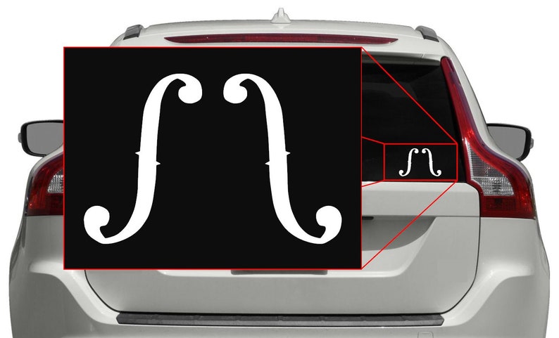 F Sound Holes [PICK COLOR] Vinyl Decal Sticker for Laptop/car/truck/van ...