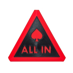 テキサス ホールデム ポーカー用の All in Triangle Button V2 - カスタム オプションも利用可能 - ギフトや賞品のアイデア